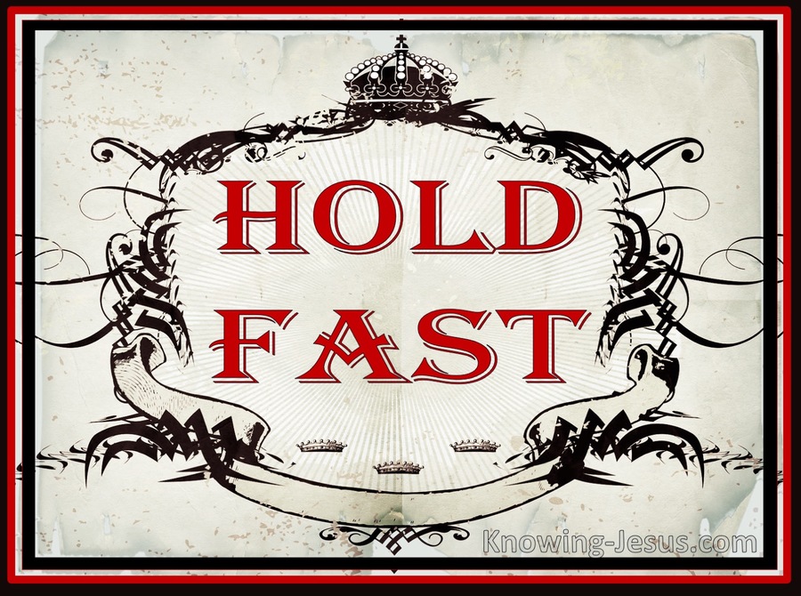Revelation 3:11 Hold Fast Let No One Steal Your Crown (red)